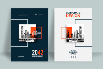 Corporate Book Cover Design Template in A4. Can be adapt to Brochure, Annual Report, Magazine,Poster, Business Presentation, Portfolio, Flyer, Banner, Website.