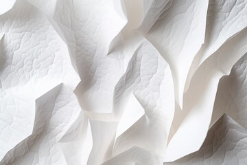 White crumpled paper texture background - obrazy, fototapety, plakaty