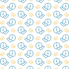 Available icon trendy repeating pattern blue yellow beautiful vector illustration background