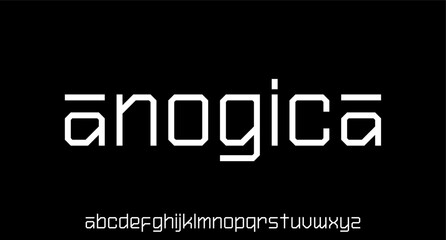 modern futuristic modern geometric font	
