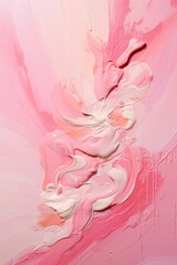 Pink and white oil paint swirls