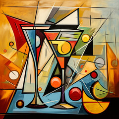 painting of a dirty martini generated with Generative AI