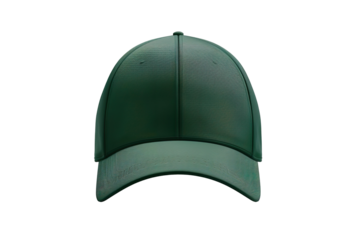 olive green baseball cap mockup front view, white background isolated PNG