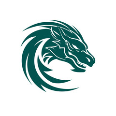 dragon head vector illustration isolated transparent background logo, cut out or cutout t-shirt print design