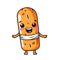 smiling corndog vector illustration isolated transparent background logo, cut out or cutout t-shirt print design