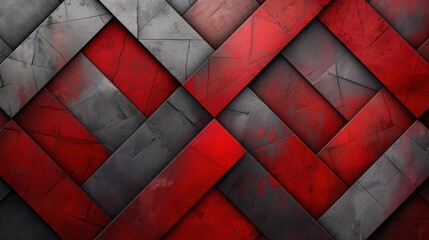a close up of a red and grey wallpaper with a diamond pattern on it's side and a black and white background.
