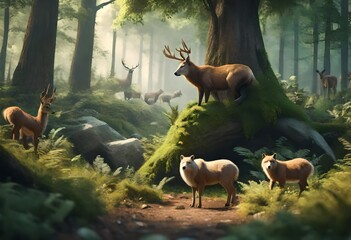 deer in the woods