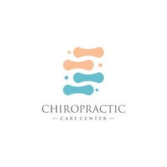 Chiropractic logo vector design element icon style with creative idea