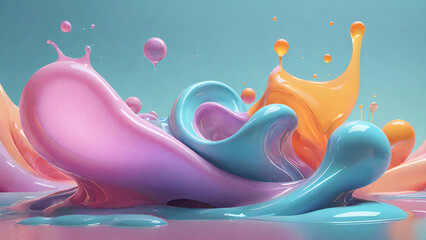 Pastel tones abstract liquid background