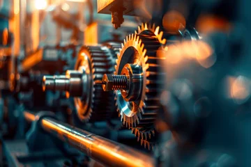 Deurstickers Mechanical Systems, blur background. © Hunman