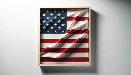 American Flag on Canvas Celebrating Patriotic Pride and Heritage