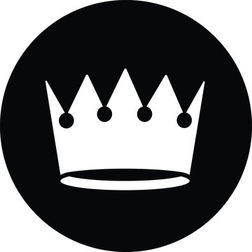 crown icon. Vector illustration of a crown on a black background.