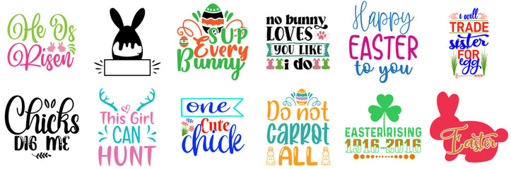 Fototapeta premium Creative Easter and Spring Invitation Bundle Vector Illustration for Poster, Mug Design, Vouchers