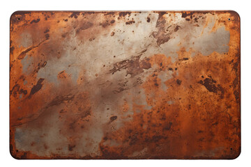 Rusted Metal Surface. A photograph depicting a rusted metal surface set against a clean Transparent background.