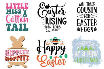 Creative Easter Sunday Hand Lettering Collection Vector Illustration for Advertisement, Banner, Greeting Card