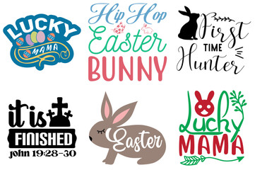 Minimalist Easter and Holiday Invitation Bundle Vector Illustration for Packaging, Decal, Sticker