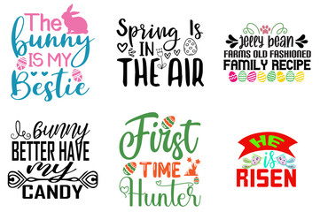 Cute Easter Day Quotes Collection Vector Illustration for Stationery, Icon, Holiday Cards