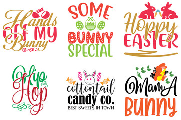 Minimal Easter Day Quotes Bundle Vector Illustration for Printable, Presentation, Icon