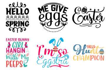 Elegant Easter Sunday Labels And Badges Bundle Vector Illustration for Decal, Infographic, Label