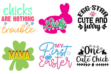 Modern Easter Sunday Calligraphy Collection Vector Illustration for Magazine, Printing Press, T-Shirt Design