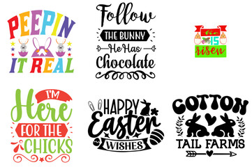 Minimalist Easter Sunday Calligraphy Bundle Vector Illustration for Gift Card, Brochure, Stationery