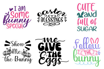 Classic Easter and Spring Inscription Set Vector Illustration for Advertising, Printing Press, Greeting Card