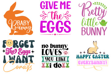 Minimalist Easter Day Phrase Set Vector Illustration for Banner, Printing Press, Mug Design