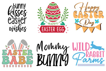 Minimal Easter Day Labels And Badges Collection Vector Illustration for Label, Advertisement, Packaging