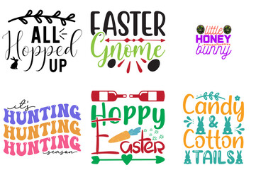 Minimal Easter and Holiday Quotes Set Vector Illustration for Packaging, Presentation, Brochure