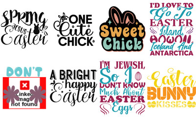 Creative Easter Day Calligraphy Set Vector Illustration for Banner, Icon, Magazine