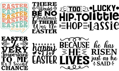 Decorative Easter and Spring Inscription Collection Vector Illustration for Wrapping Paper, Vouchers, Newsletter
