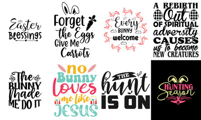 Fototapeta premium Vibrant Easter Sunday Inscription Collection Vector Illustration for T-Shirt Design, Banner, Announcement