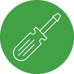 Screwdriver Line Filled Icon