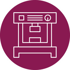 Hydraulic Press Line Filled Icon