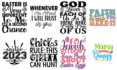 Fototapeta premium Simple Easter Quotes Collection Vector Illustration for Packaging, Banner, Wrapping Paper