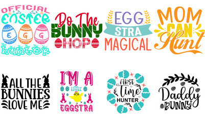 Fototapeta na wymiar Classic Easter Day Calligraphic Lettering Collection Vector Illustration for Magazine, Announcement, Packaging