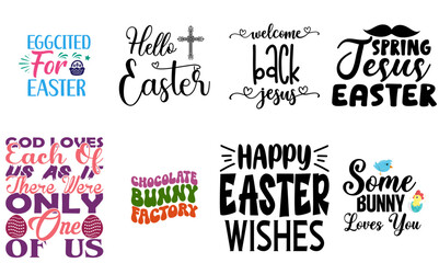 Elegant Easter and Spring Phrase Collection Vector Illustration for Printing Press, Infographic, Book Cover