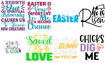 Minimalist Easter and Holiday Trendy Retro Style Illustration Collection Vector Illustration for Flyer, Advertisement, Newsletter