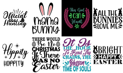 Elegant Easter and Spring Calligraphy Collection Vector Illustration for Magazine, Printable, Label - obrazy, fototapety, plakaty