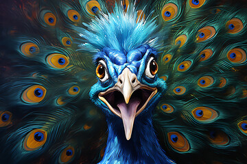 eye of a peacock