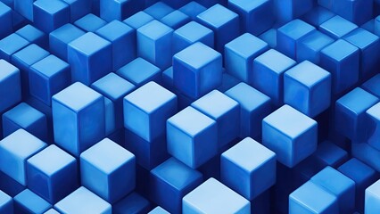 Obraz premium Abstract Blue cubes background