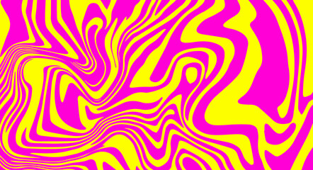 Pink and yellow trippy melting psychedelic background in style of the 70s.