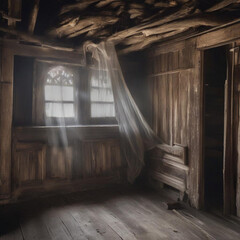 Room in an ancient wooden house