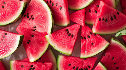 juicy watermelon pattern background - obrazy, fototapety, plakaty