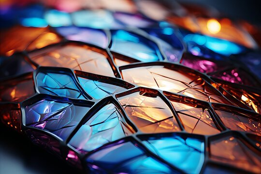 Colorful abstract background. Stained glass window texture pattern