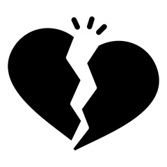 Obraz premium Broken Heart Icon Element For Design