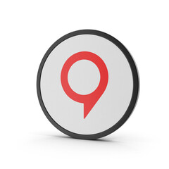 3D Rendering Realistic PNG Location map pin GPS pointer markers GPS location symbol, maps and navigation apps, red geolocation markers, placemark icons, cartography, and traveler interest symbols
