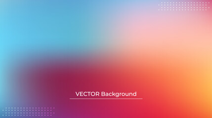 Smooth and blurry colorful gradient mesh background. Modern bright rainbow colors. Easy editable soft colored vector banner template. Premium quality