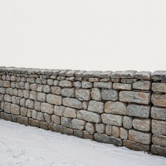 stone wall  on white