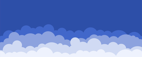 Sky and clouds vector illustration